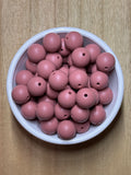 15mm Dark Pink Silicone Bead