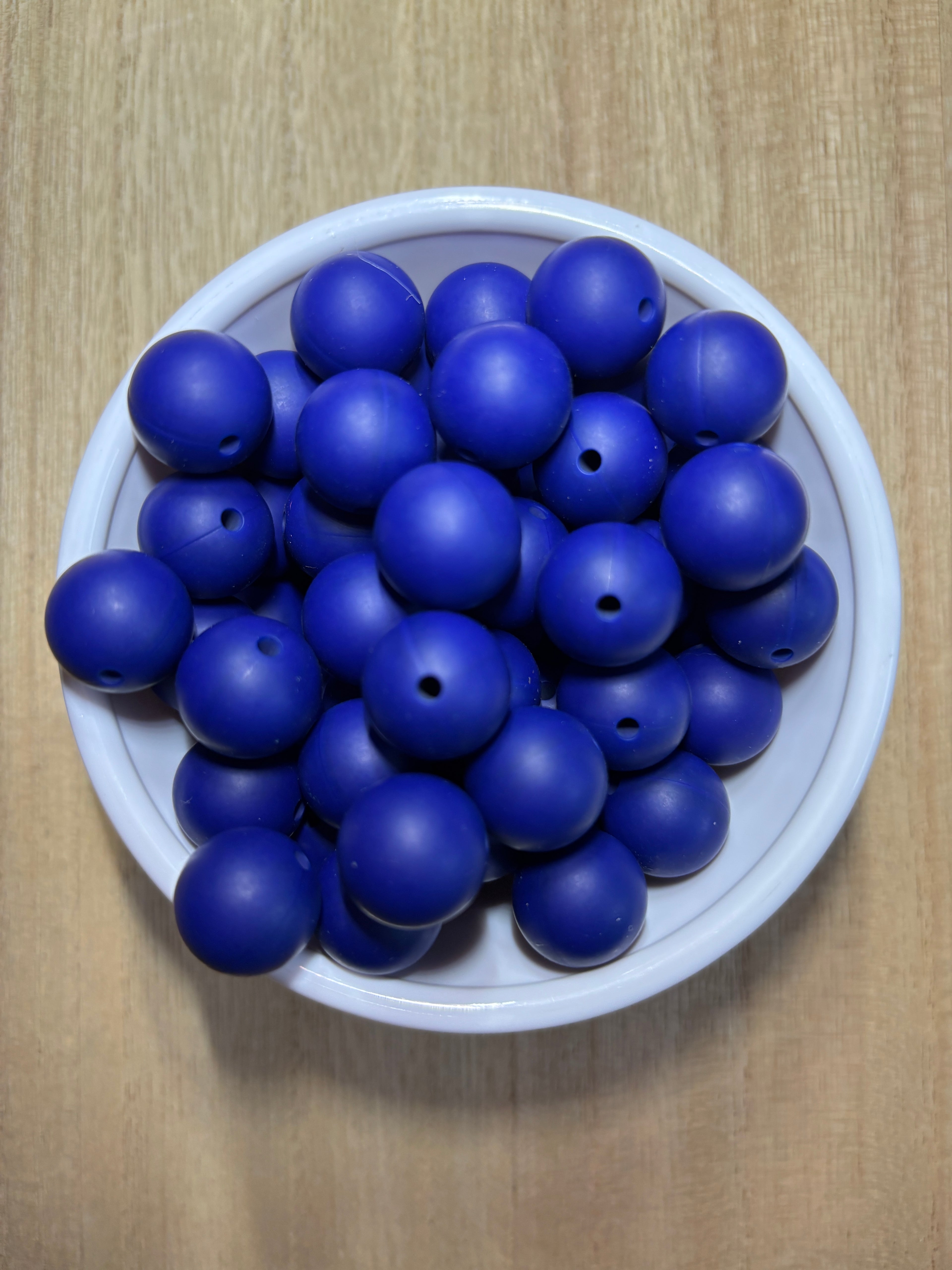 15MM Navy Blue Silicone Bead