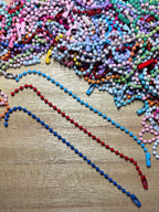 120mm Bead Ball Chain Beaded Keychain 50pc Mix