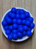 15mm Deep Blue Silicone Bead