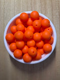 15MM Orange Silicone Bead