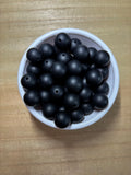 15mm Black Silicone Bead