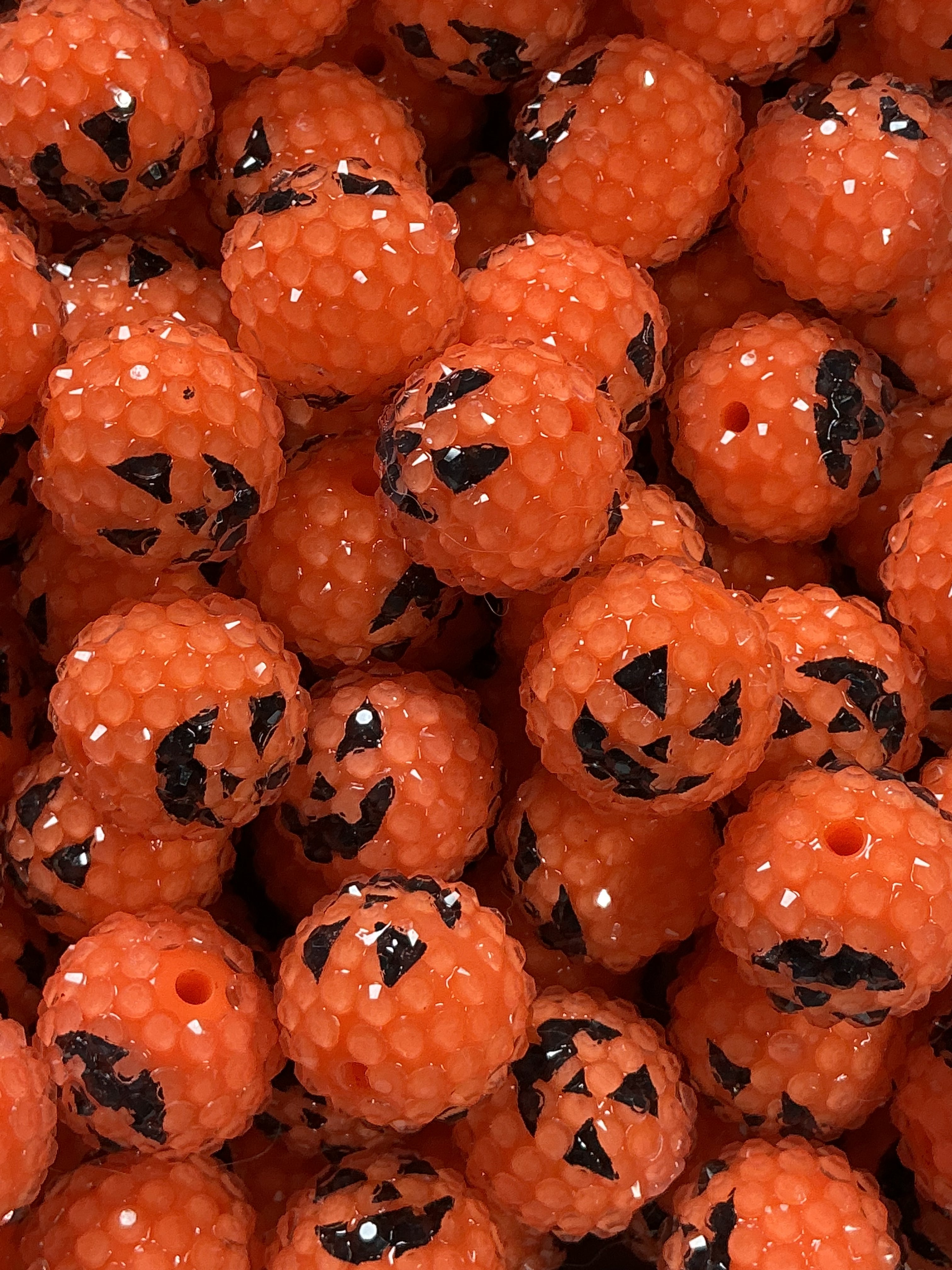 20mm Pumpkin Rhinestone Bead