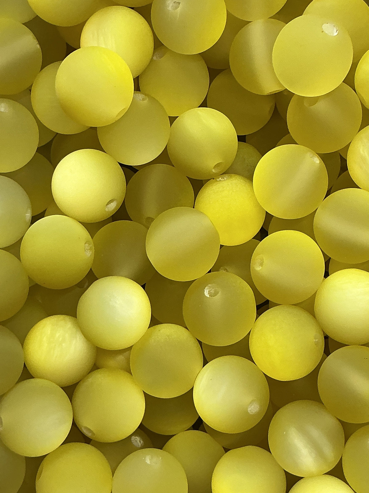 16mm Frosted Cateye Acrylic Beads Pack of 25