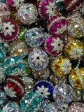 18mm Heart Round Fancy Bead Pack of 4