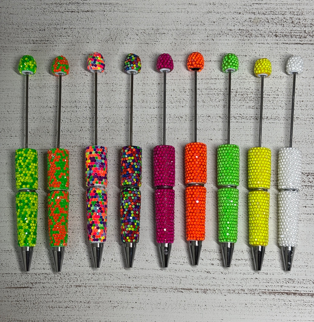 Neon Jelly Rhinestone Beadable Pen DIY
