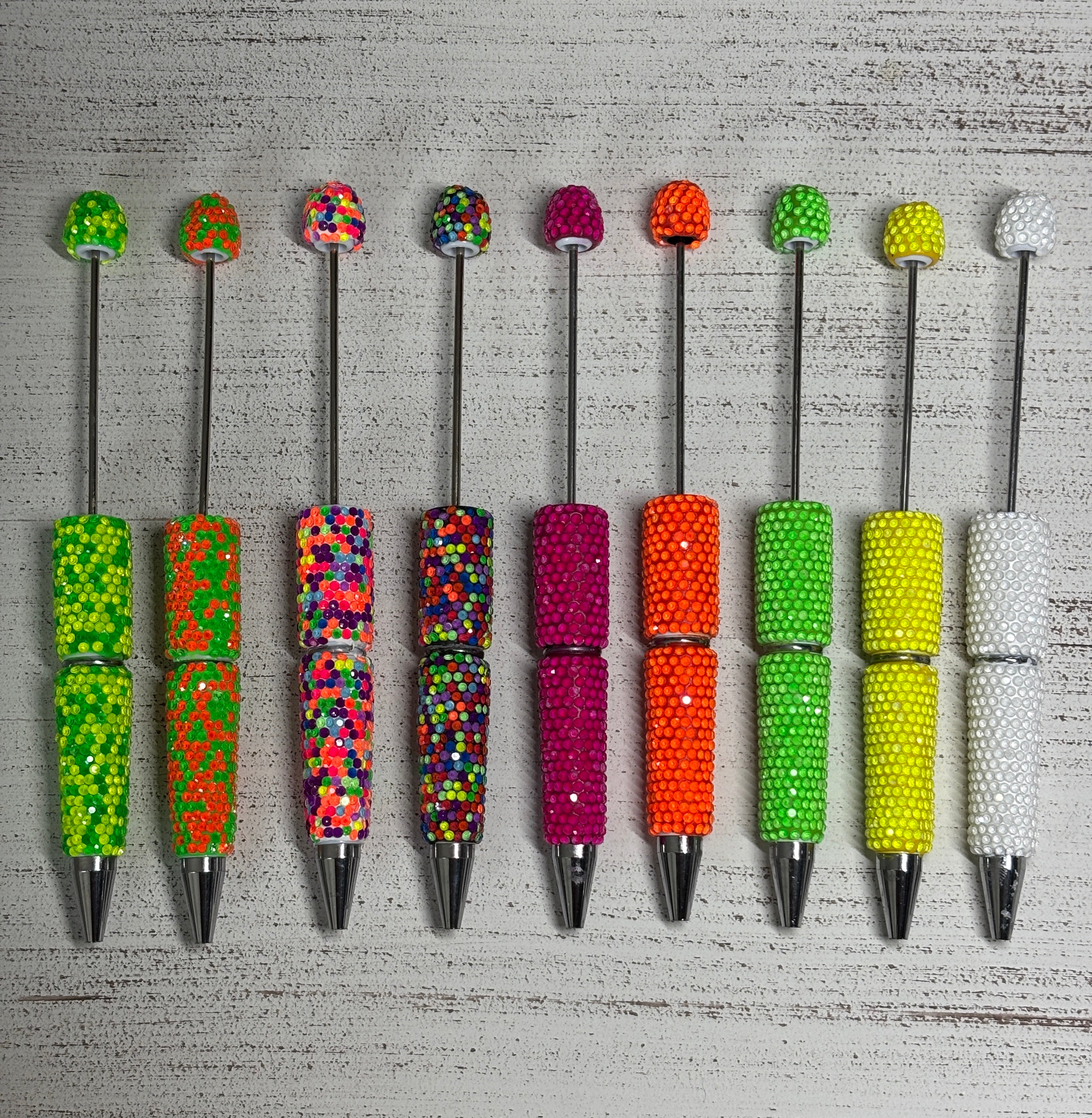 Neon Jelly Rhinestone Beadable Pen DIY