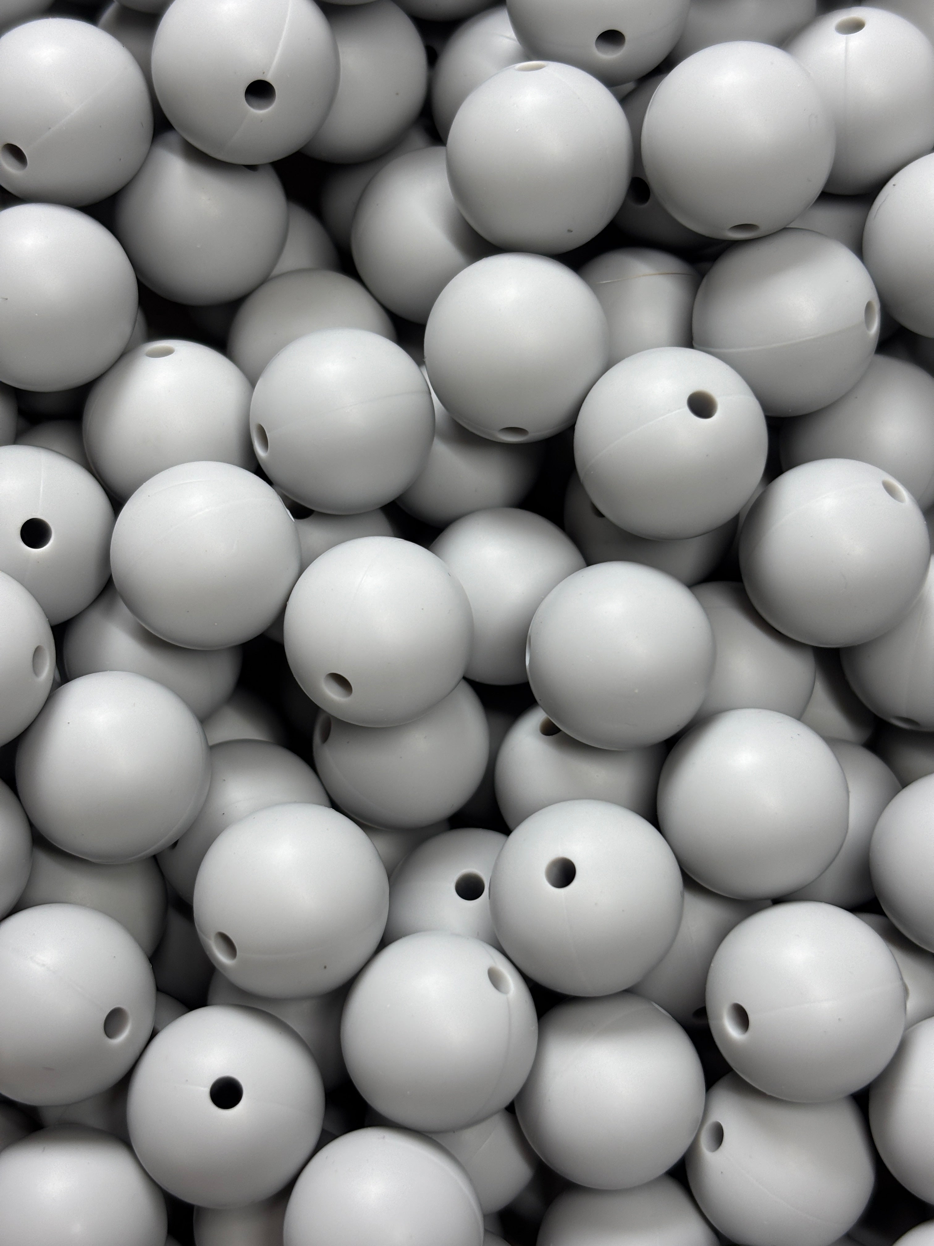 15MM Silicone Beads Light Grey
