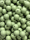 15mm Matcha Green Silicone Bead