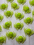 Glow in the Dark Green Spider Silicone Focal