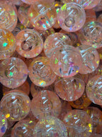 16mm Water Glitter Round Beads