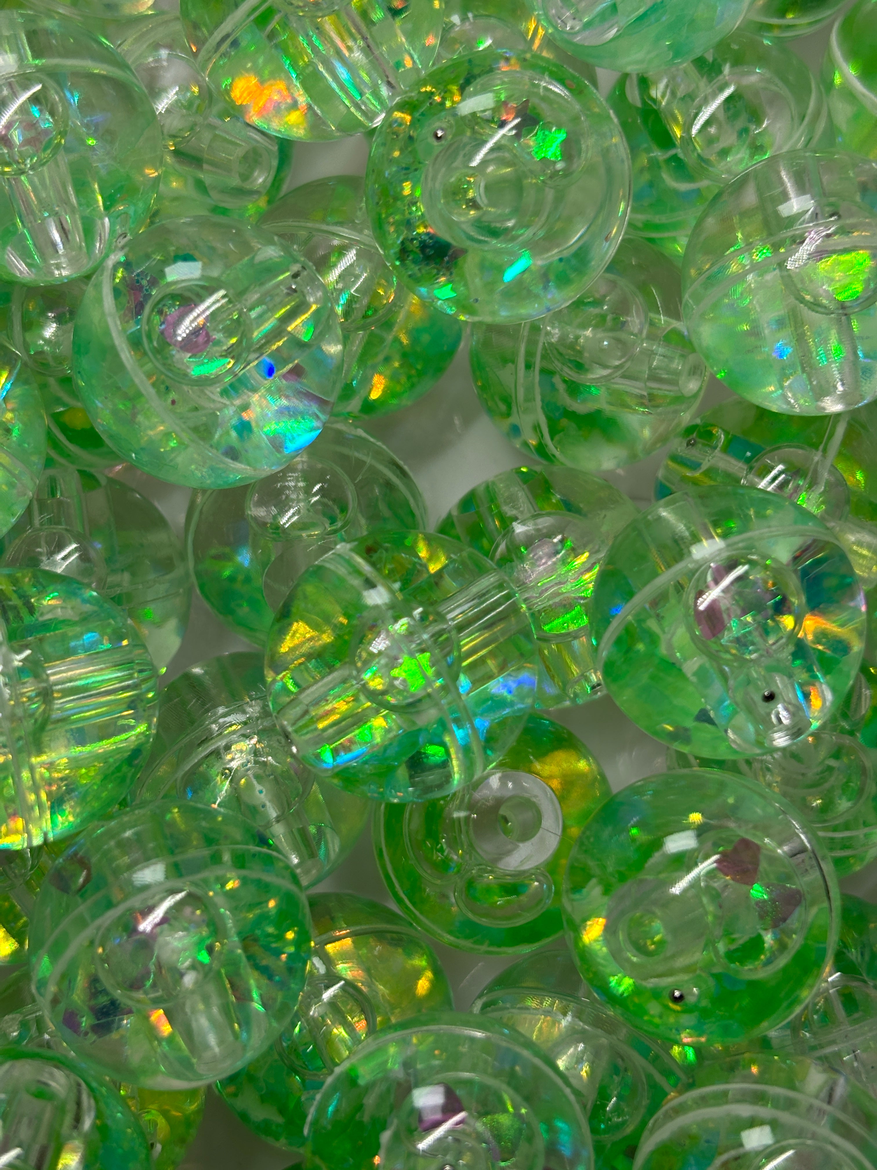 16mm Water Glitter Round Beads