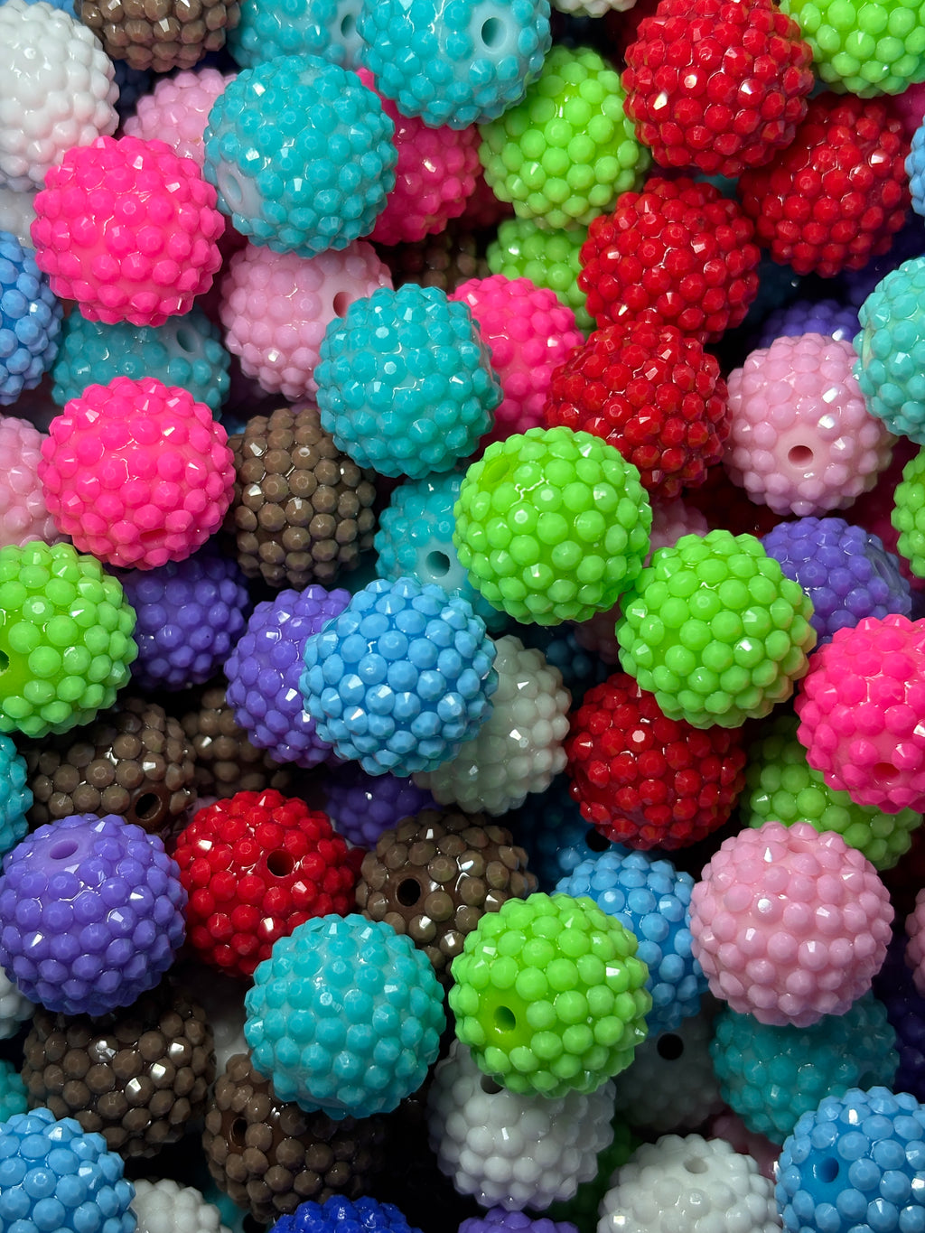 20mm Rhinestone Acrylic Beads Pack of 25