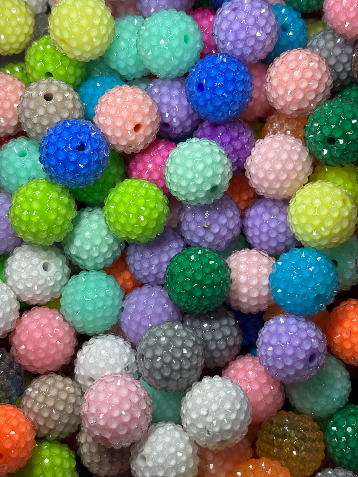 20mm Rhinestone Acrylic Beads Pack of 25