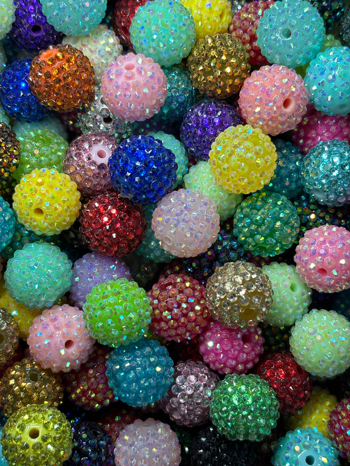 20mm Rhinestone Acrylic Beads Pack of 25
