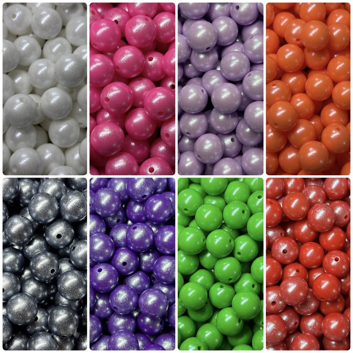 15mm Opal Silicone Bead