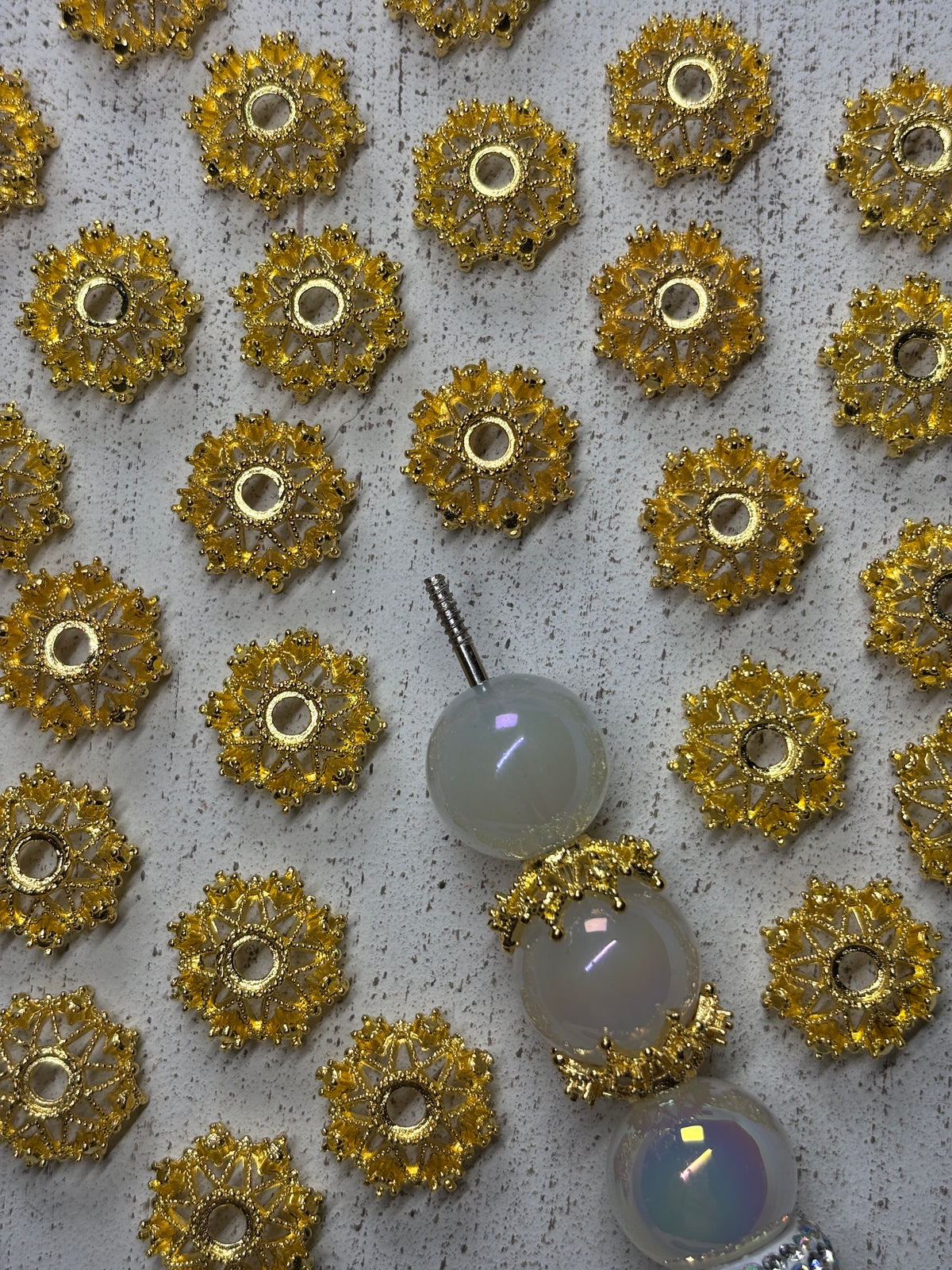 Fancy Bead Caps Pack of 20