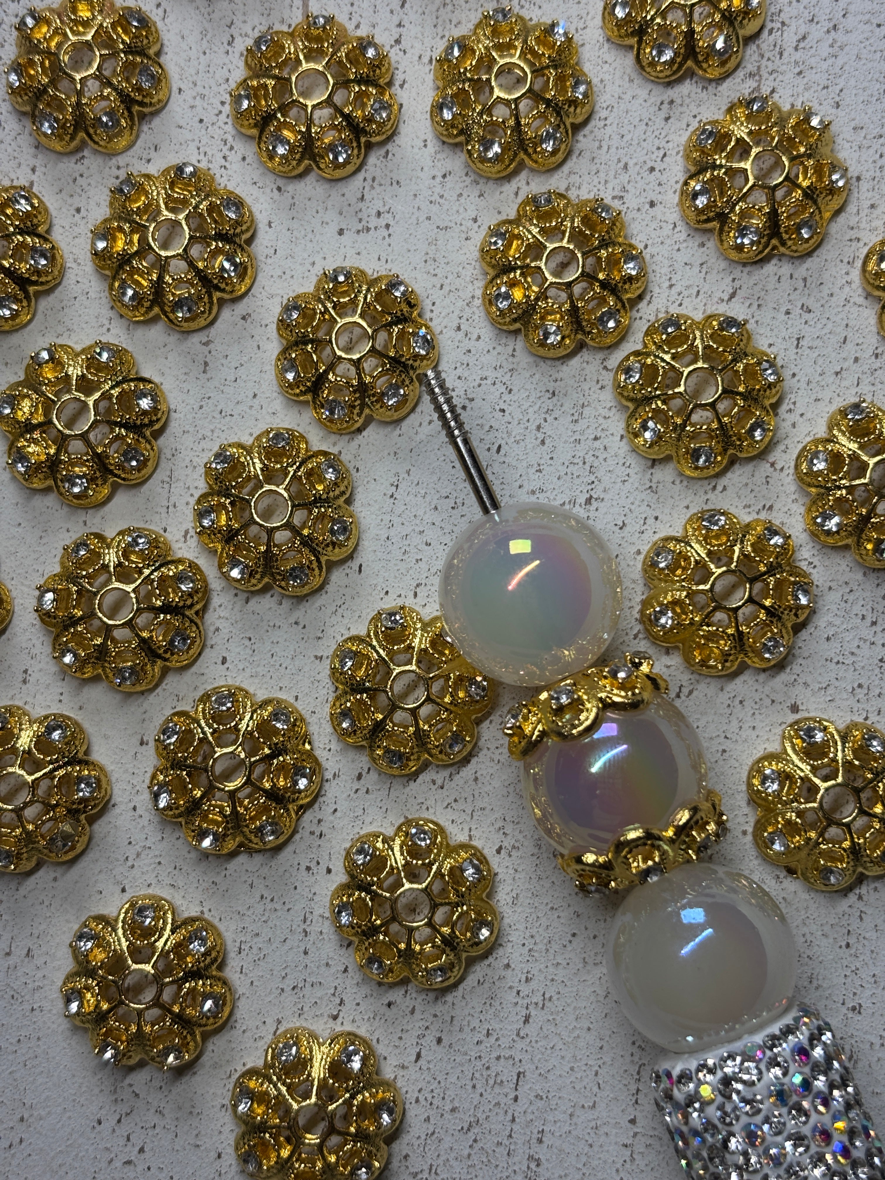Fancy Bead Caps Pack of 20