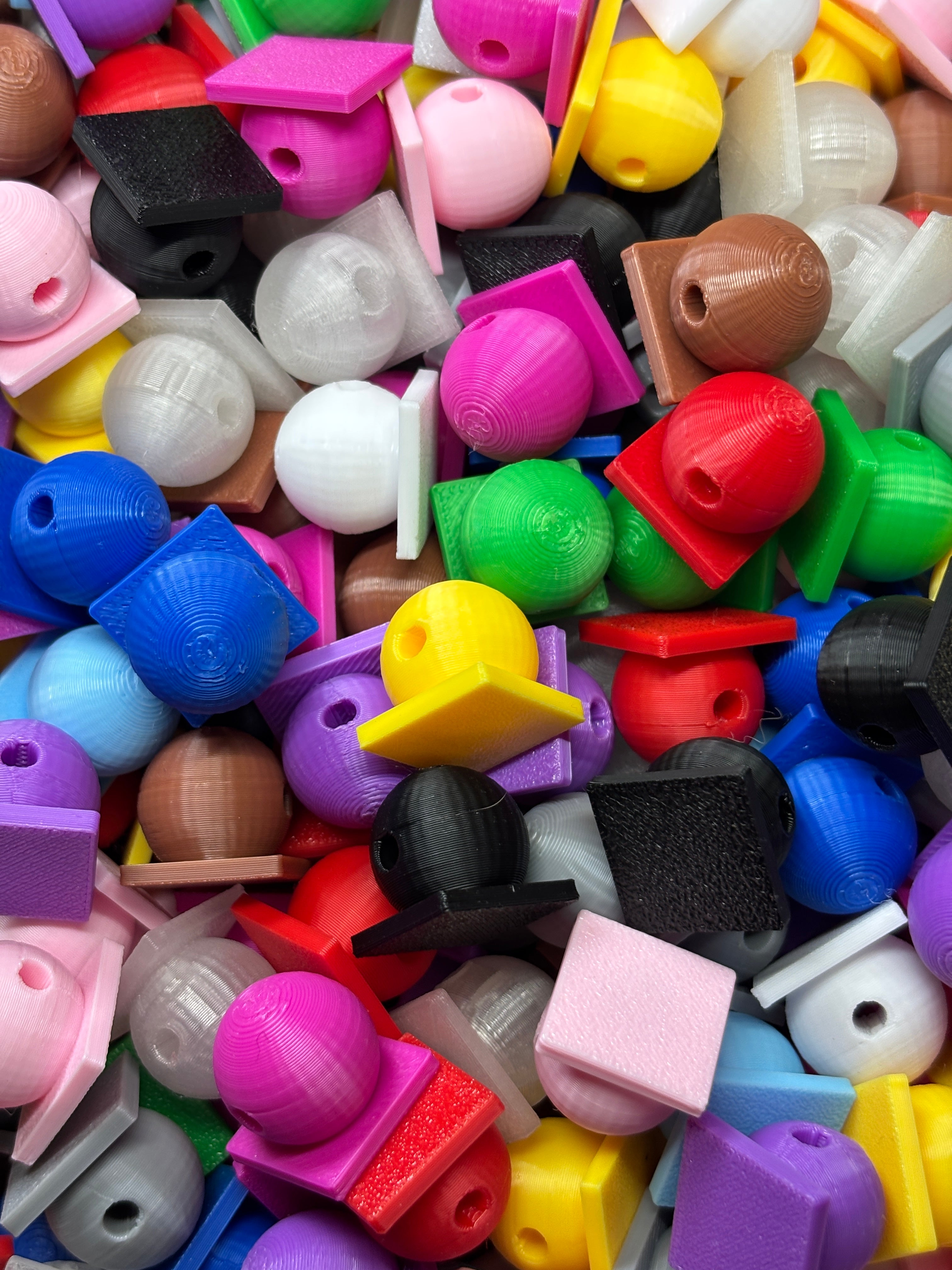16mm 3D Printed Flatback Attachment Bead Pack of 25